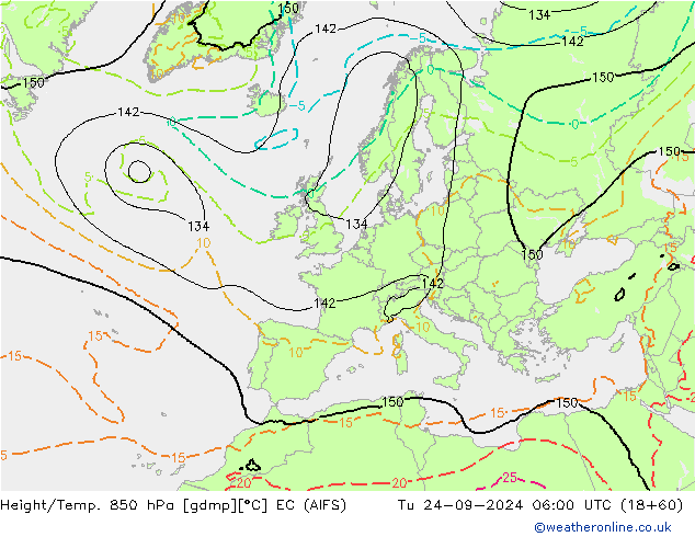 Height/Temp. 850 hPa EC (AIFS) Tu 24.09.2024 06 UTC