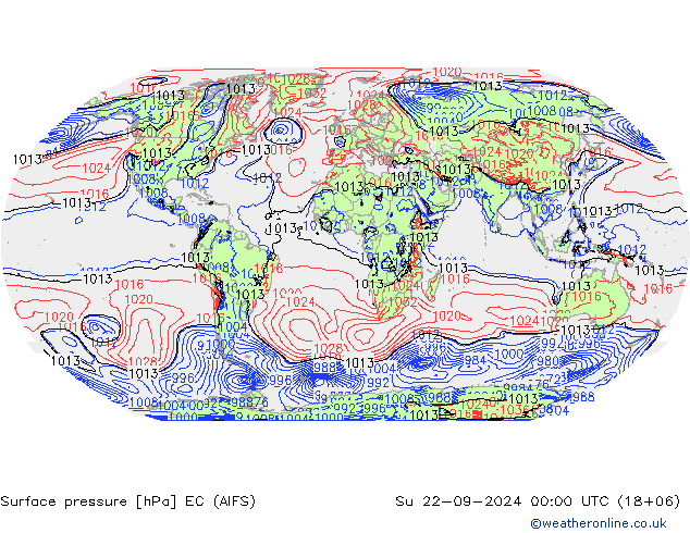 Bodendruck EC (AIFS) So 22.09.2024 00 UTC