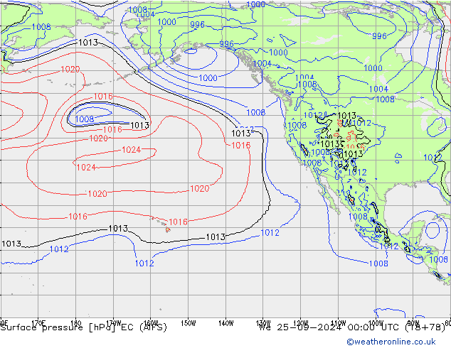 Luchtdruk (Grond) EC (AIFS) wo 25.09.2024 00 UTC