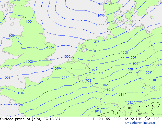 Bodendruck EC (AIFS) Di 24.09.2024 18 UTC