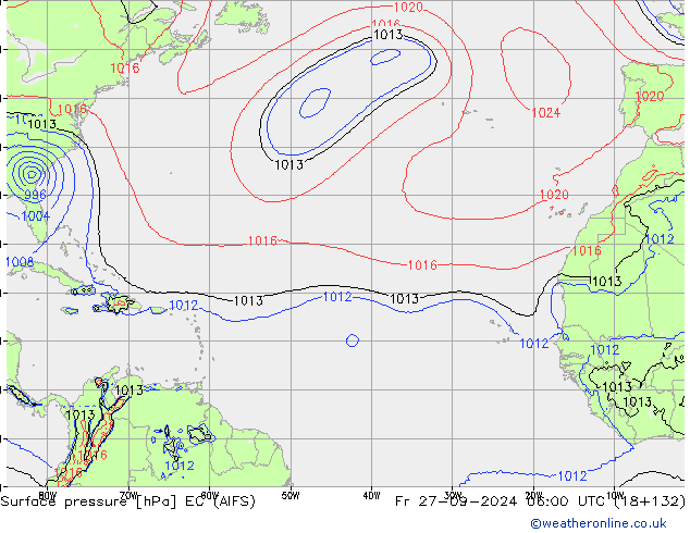 pressão do solo EC (AIFS) Sex 27.09.2024 06 UTC