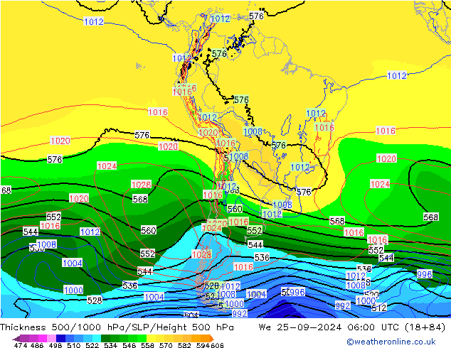 Thck 500-1000hPa EC (AIFS) mer 25.09.2024 06 UTC