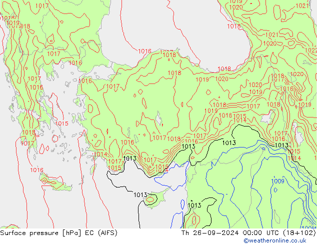 Surface pressure EC (AIFS) Th 26.09.2024 00 UTC