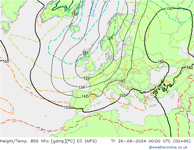 Height/Temp. 850 hPa EC (AIFS) Th 26.09.2024 00 UTC