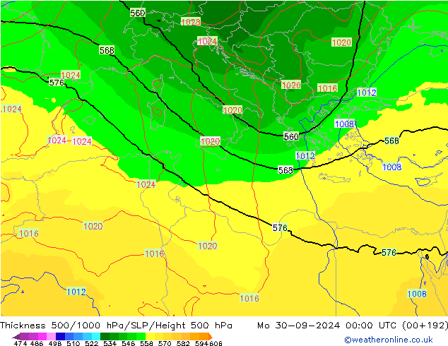 Thck 500-1000hPa EC (AIFS) Seg 30.09.2024 00 UTC