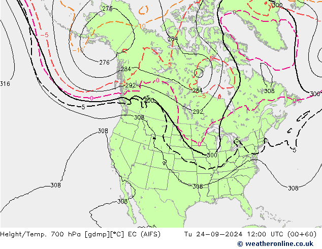 Height/Temp. 700 hPa EC (AIFS) Tu 24.09.2024 12 UTC