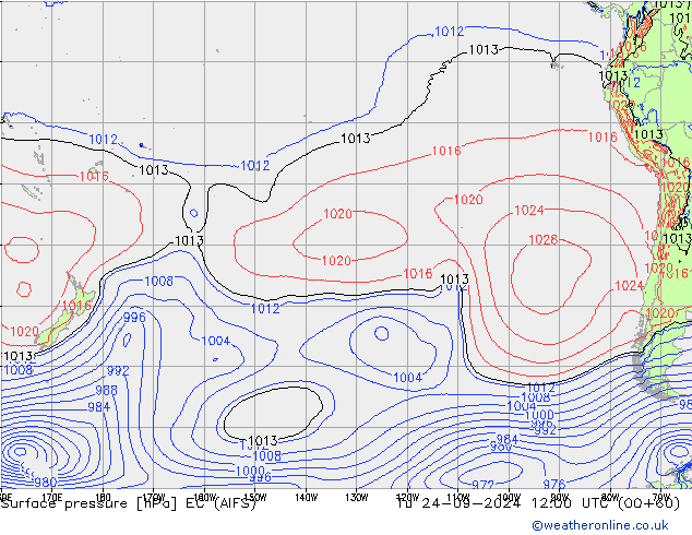 pressão do solo EC (AIFS) Ter 24.09.2024 12 UTC