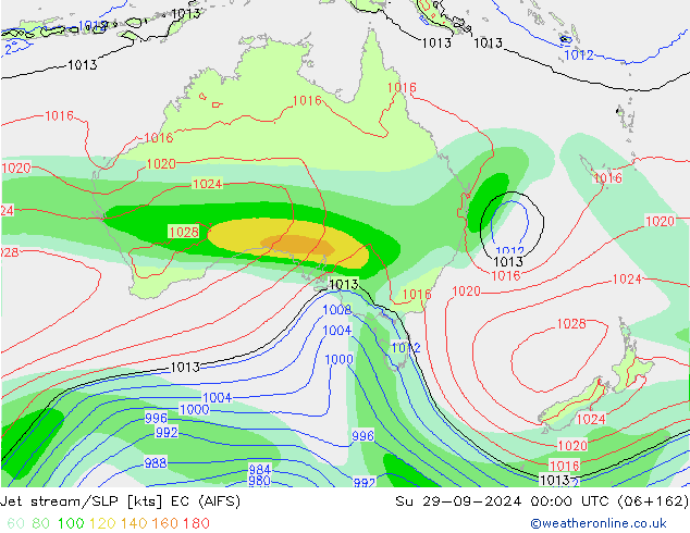 Jet stream/SLP EC (AIFS) Su 29.09.2024 00 UTC