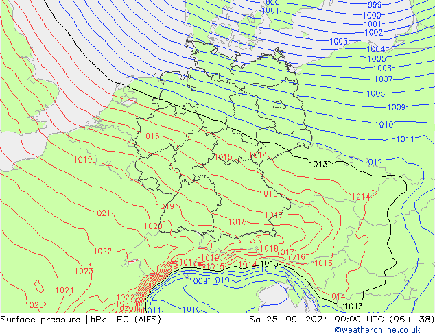 Luchtdruk (Grond) EC (AIFS) za 28.09.2024 00 UTC