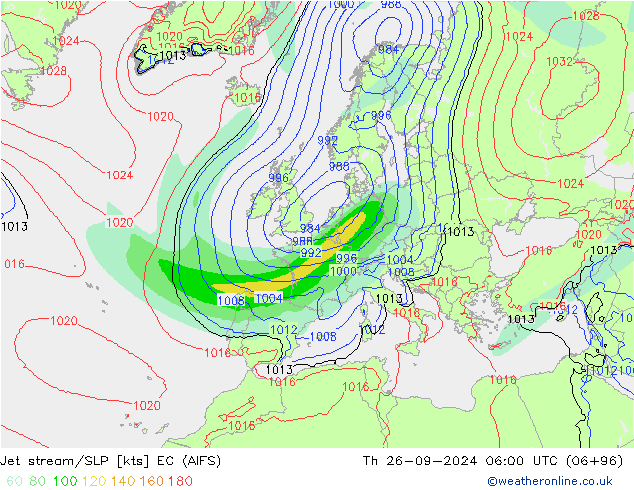 Polarjet/Bodendruck EC (AIFS) Do 26.09.2024 06 UTC