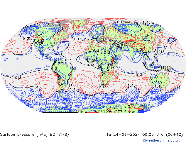 Bodendruck EC (AIFS) Di 24.09.2024 00 UTC