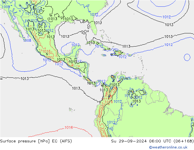 Surface pressure EC (AIFS) Su 29.09.2024 06 UTC