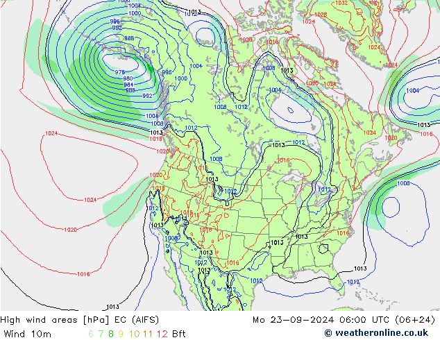 Windvelden EC (AIFS) ma 23.09.2024 06 UTC