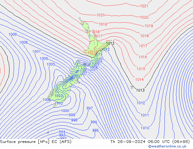 Surface pressure EC (AIFS) Th 26.09.2024 06 UTC