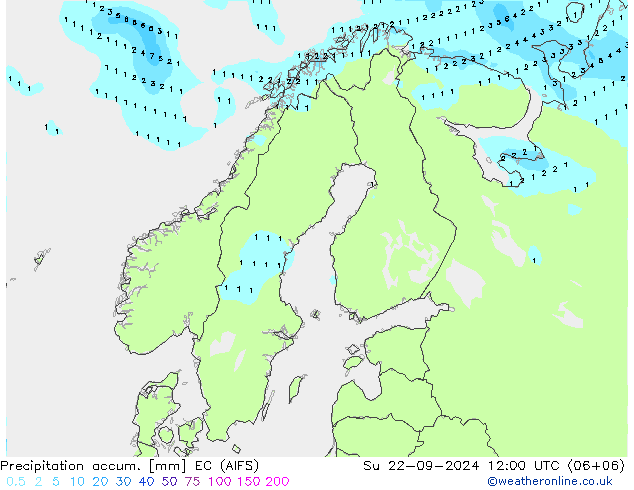 Nied. akkumuliert EC (AIFS) So 22.09.2024 12 UTC