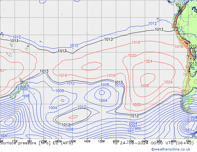 Pressione al suolo EC (AIFS) mar 24.09.2024 00 UTC