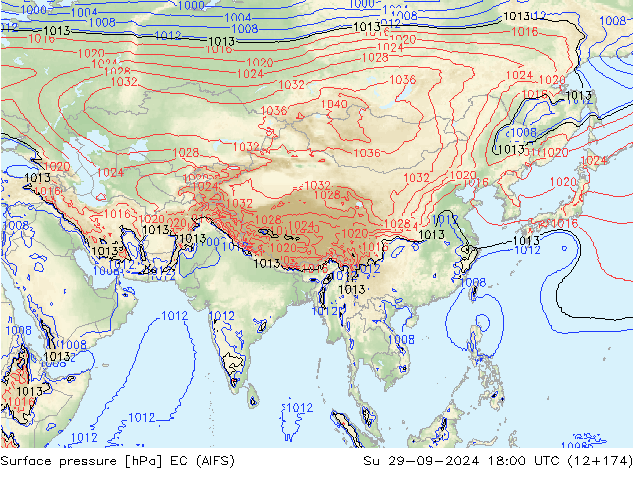 Luchtdruk (Grond) EC (AIFS) zo 29.09.2024 18 UTC