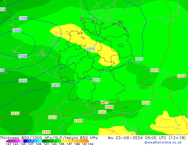 Thck 850-1000 hPa EC (AIFS) Seg 23.09.2024 06 UTC