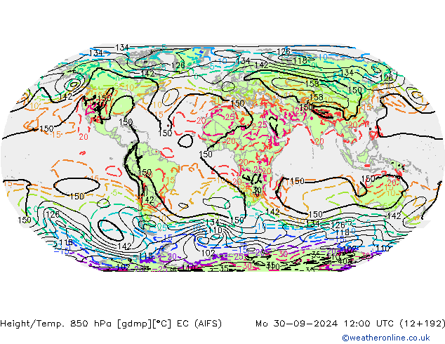 Height/Temp. 850 hPa EC (AIFS) Mo 30.09.2024 12 UTC