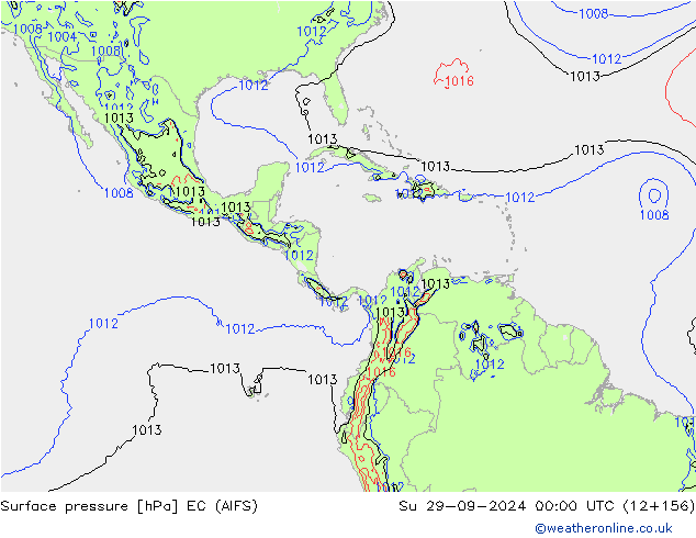 Surface pressure EC (AIFS) Su 29.09.2024 00 UTC