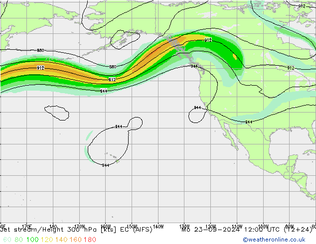 Polarjet EC (AIFS) Mo 23.09.2024 12 UTC