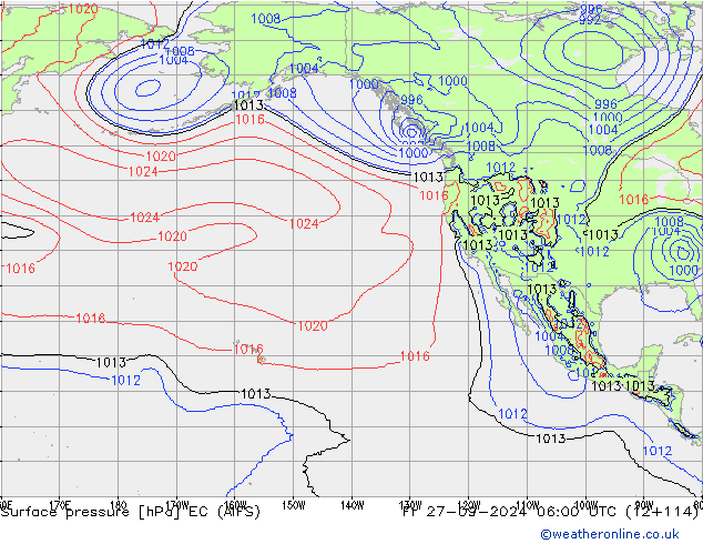 pression de l'air EC (AIFS) ven 27.09.2024 06 UTC