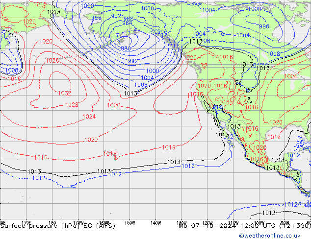 Bodendruck EC (AIFS) Mo 07.10.2024 12 UTC