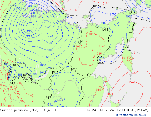 Bodendruck EC (AIFS) Di 24.09.2024 06 UTC