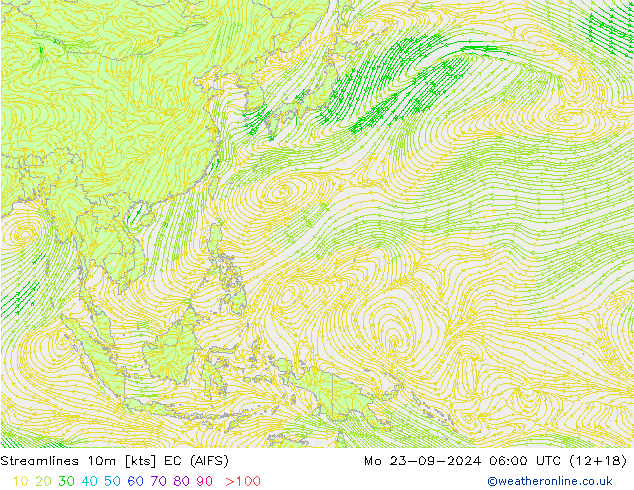 Stroomlijn 10m EC (AIFS) ma 23.09.2024 06 UTC