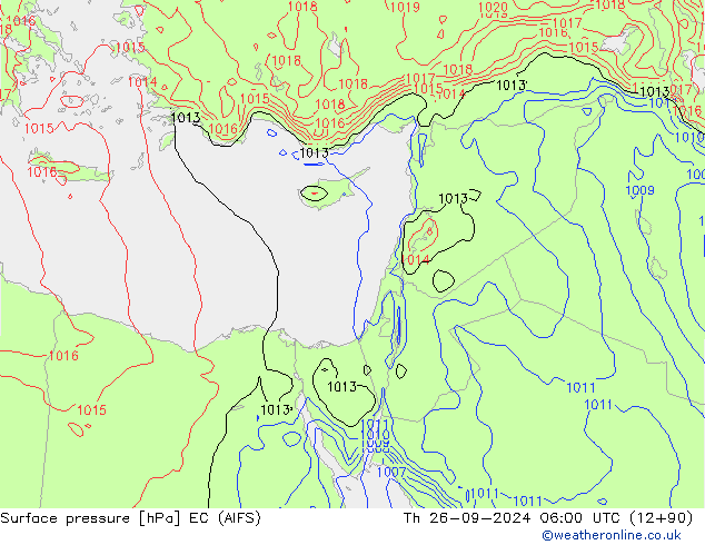 Surface pressure EC (AIFS) Th 26.09.2024 06 UTC