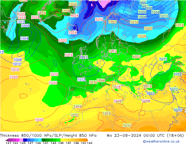 Thck 850-1000 hPa EC (AIFS) pon. 23.09.2024 00 UTC