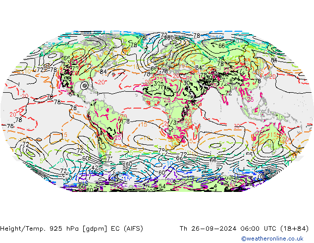 Height/Temp. 925 hPa EC (AIFS) Th 26.09.2024 06 UTC