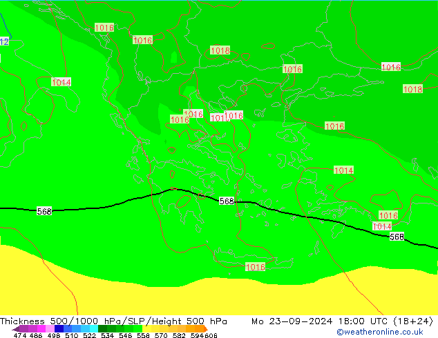 Thck 500-1000hPa EC (AIFS) lun 23.09.2024 18 UTC