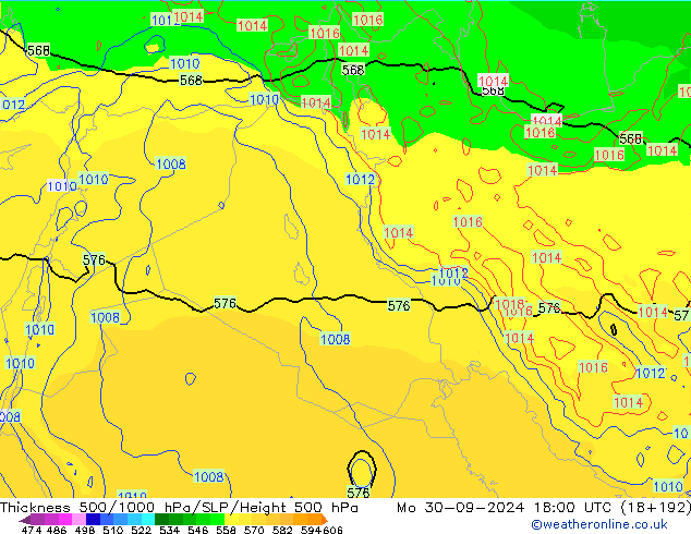 Thck 500-1000hPa EC (AIFS) Mo 30.09.2024 18 UTC