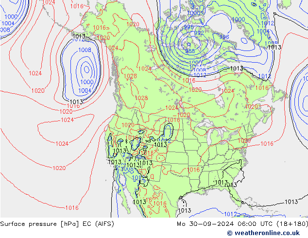 Bodendruck EC (AIFS) Mo 30.09.2024 06 UTC