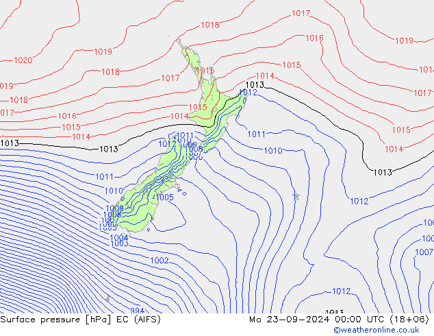 pression de l'air EC (AIFS) lun 23.09.2024 00 UTC