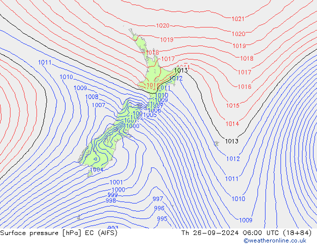 Surface pressure EC (AIFS) Th 26.09.2024 06 UTC