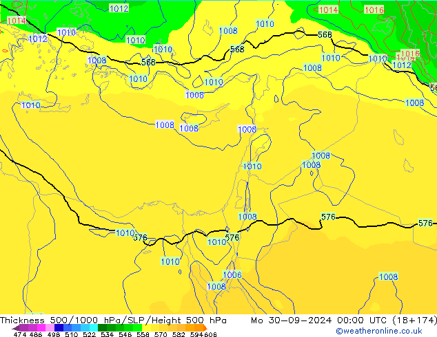 Thck 500-1000hPa EC (AIFS) Mo 30.09.2024 00 UTC