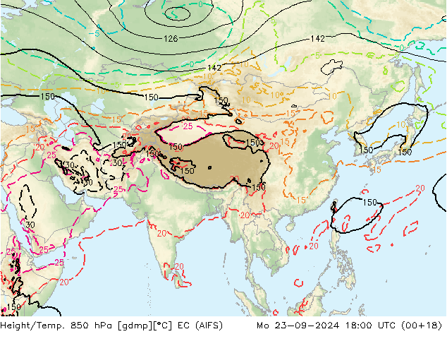 Height/Temp. 850 hPa EC (AIFS)  23.09.2024 18 UTC