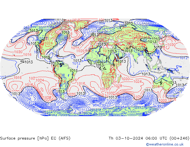 Bodendruck EC (AIFS) Do 03.10.2024 06 UTC