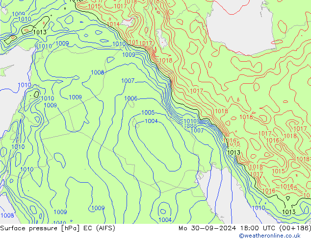 Bodendruck EC (AIFS) Mo 30.09.2024 18 UTC