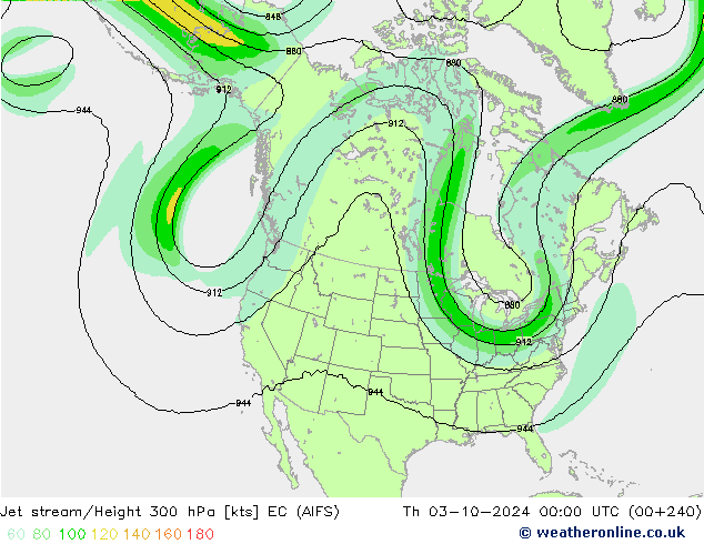 Courant-jet EC (AIFS) jeu 03.10.2024 00 UTC