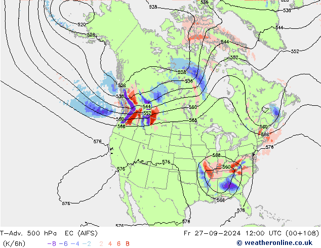 T-Adv. 500 hPa EC (AIFS)  27.09.2024 12 UTC