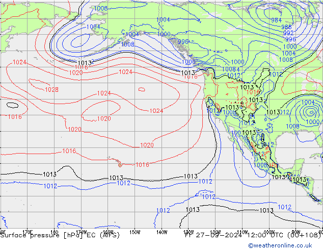 pression de l'air EC (AIFS) ven 27.09.2024 12 UTC