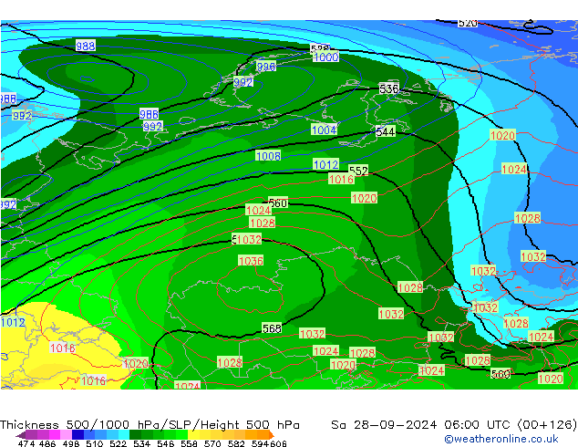 Thck 500-1000hPa EC (AIFS) Sa 28.09.2024 06 UTC