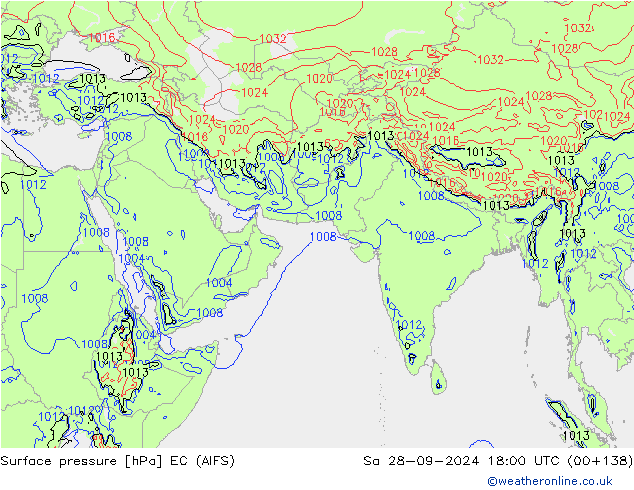 Luchtdruk (Grond) EC (AIFS) za 28.09.2024 18 UTC