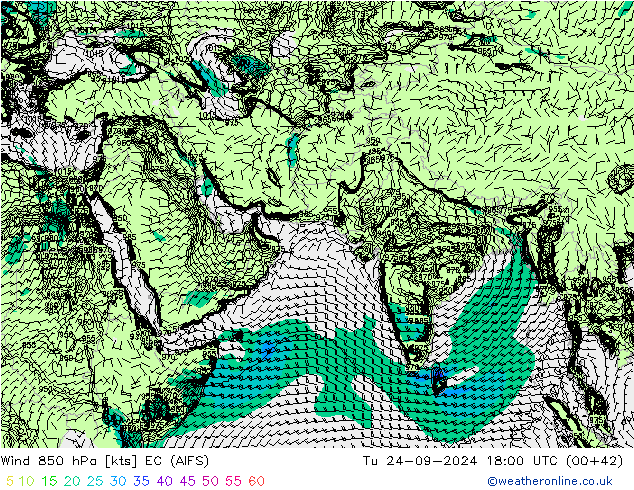  850 hPa EC (AIFS)  24.09.2024 18 UTC