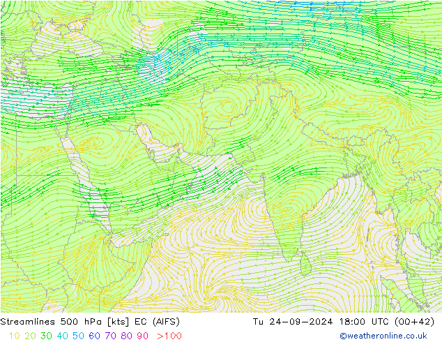  500 hPa EC (AIFS)  24.09.2024 18 UTC