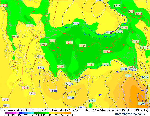 Thck 850-1000 hPa EC (AIFS) Mo 23.09.2024 00 UTC