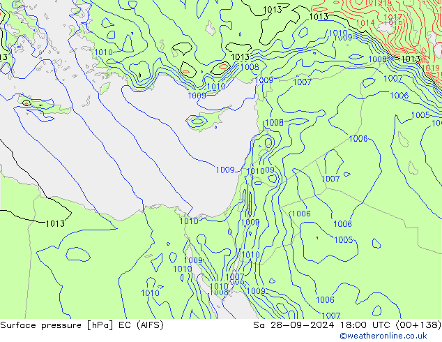 pression de l'air EC (AIFS) sam 28.09.2024 18 UTC